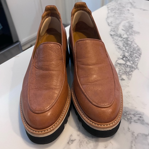 M. Gemi, The Eva, tan leather lug-sole chunky loafer sz 39 - Picture 2 of 4